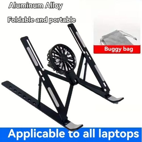Support De Refroidissement Pour Ordinateur Portable Avec Ventilateur Intégré - Noir - Compatible Avec Tous Les Ordinateurs Portables, Tablettes Et Livres
