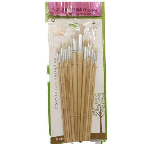 12pcs Pinceau D'artiste Pinceaux De Peinture Professionnels Fournitures D'art Papeterie