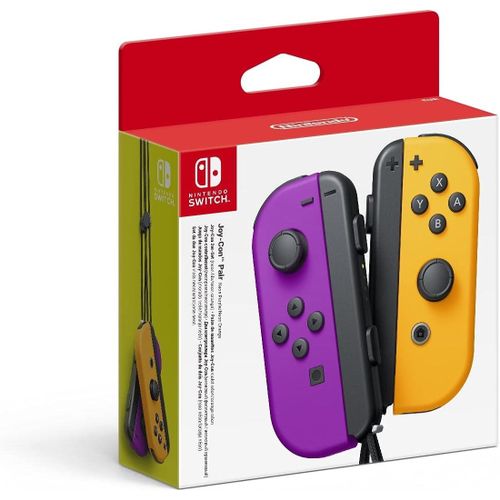 Paire de Manettes Joy-Con Gauche Violet Néon/Droite Orange Néon