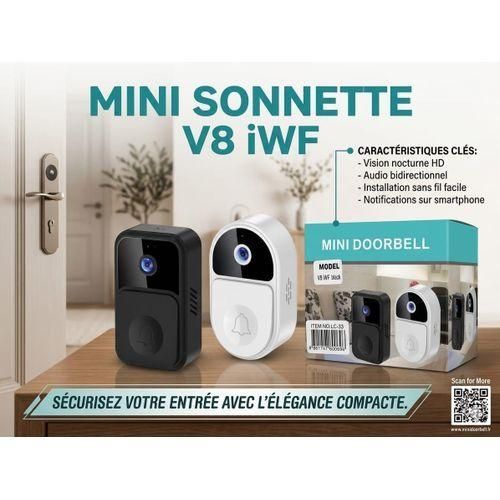 Sonnette Vidéo Intelligente V8 iWF – Sécurité HD et Contrôle Smartphone