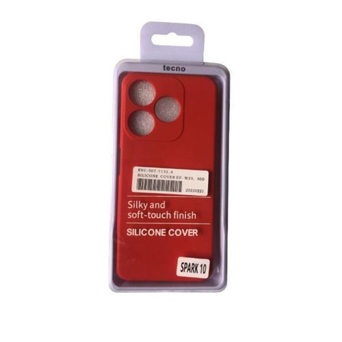 Tecno Coque En Silicone Tecno Spark 10/10C + 1 Antichoc - Rouge