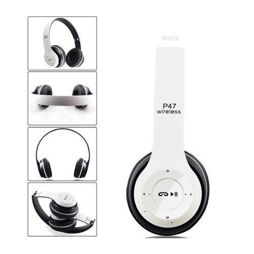 Casque Bluetooth Multi-Fonction P47 Blanc