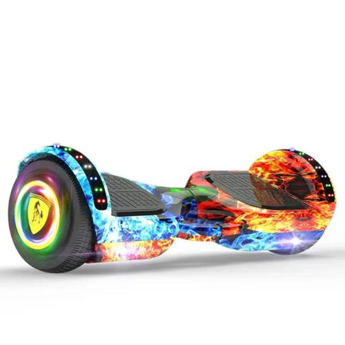 Hoverboard-mp3 Music Bluetooth lumineux 6.5 Pouces + Kit De Protection Genouillères Coudières