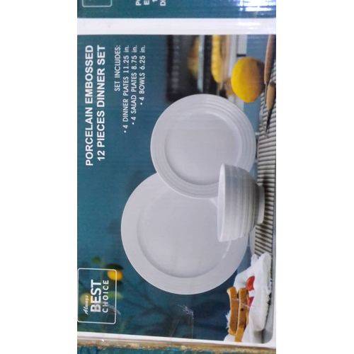 Assiette En Porcelaine 12 Pces