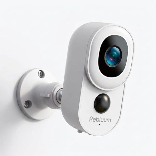 Caméra de Surveillance Wi-Fi Intelligente Rebluum 3MP - Intérieur & Extérieur, Audio Bidirectionnel et Vision Nocturne