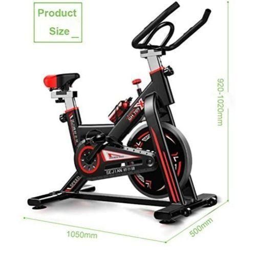 Vélo D'exercice Spinning Professionnel - Equipement De Gymnastique Pour Maison rouge noir