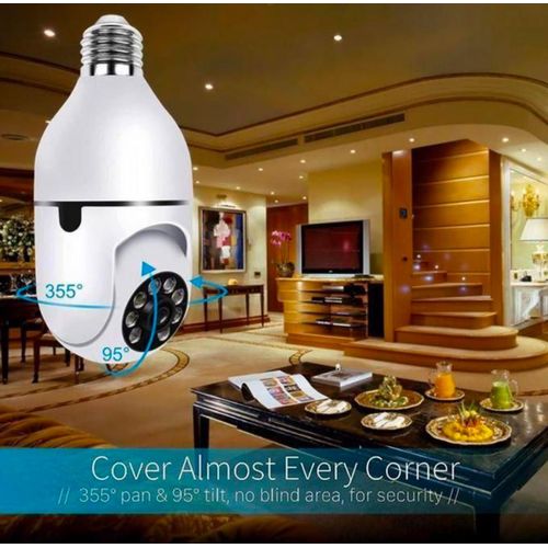 Caméra de surveillance WIFI 360 panoramique ampoule 1080p
