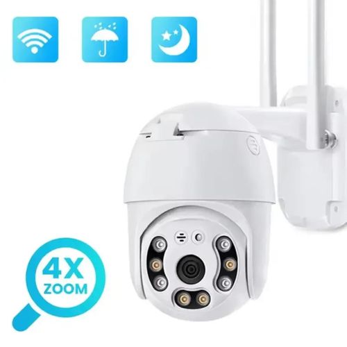 Caméra IP de Sécurité WiFi Sans Fil CCTV Vidéo Domestique HD 1080P avec Zoom et Vision Nocturne pour Utilisation Extérieure