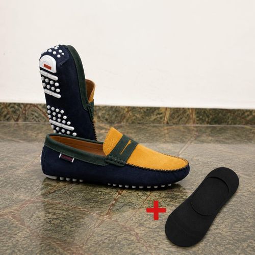 Chaussures Homme en Daim + 1 Chaussette Offerte
