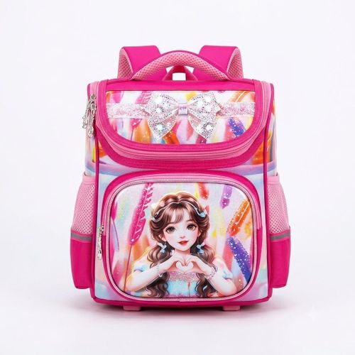 Sac à dos d'école primaire Motif dessin animé, multicolore, pour les enfants