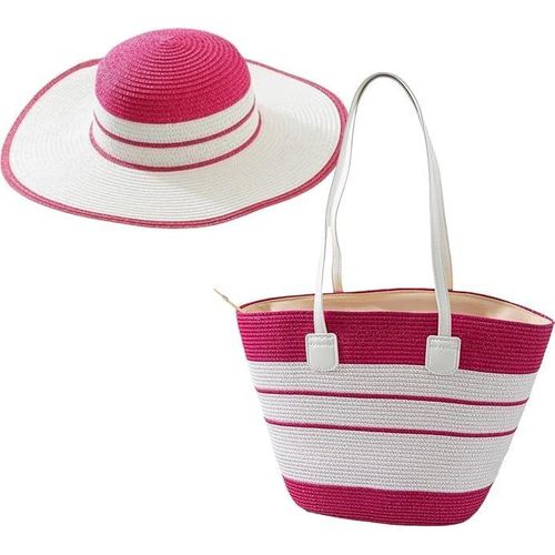 Ensemble Sac de Plage et Chapeau Large Bord – Style Été Élégant