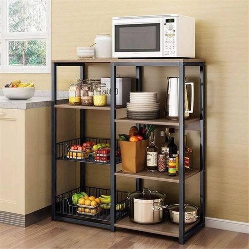 Étagère Rangement Cuisine à 4 Niveaux