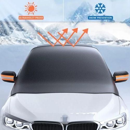 Housse Pare-Brise Voiture Anti-Soleil Anti-Gel Protection Thermique 4 Saisons Installation Rapide Universelle Auto SUV