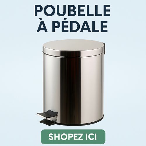 Poubelle Inox à Pédale – Élégance et Hygiène au Quotidien 12L