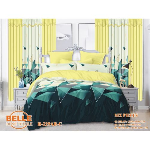 2 draps 2 taies 2 rideaux hyper classe