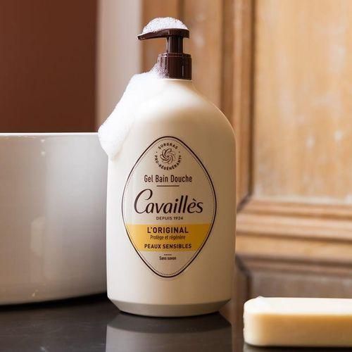 Gel Bain Douche Rogé Cavaillès Le corps PEAUX SENSIBLE Soin Douceur Le Corps Lait Onctueux - 1L