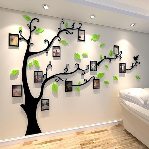 Stickers muraux cadre photo arbre pour décoration murale (canapé, TV, etc.)