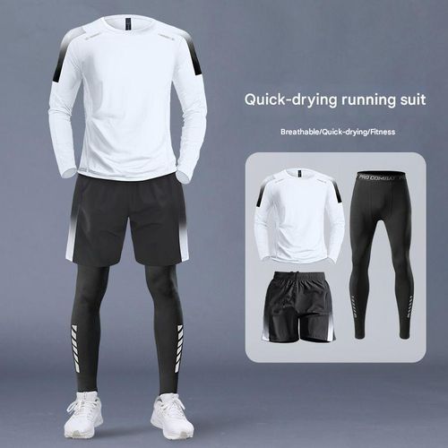 3pcs Tenue de sport homme, idéale pour le basketball, le football, la course à pied, etc