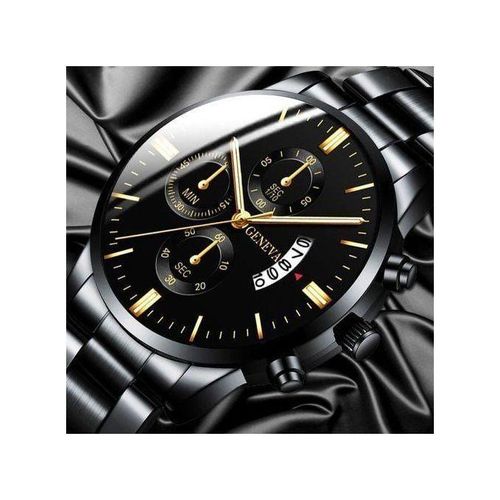 Montre Bracelet Unisexe En Acier De Luxe Avec Date