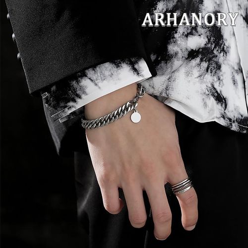 Bracelets Homme en Acier Titane à Maillons Cubains Bracelet Femme Punk Hip Hop