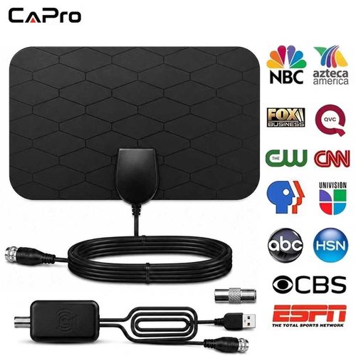 Antenne TV numérique ultra-fine avec amplificateur USB et câble de 3 m