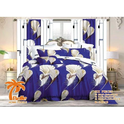 Draps De Lit 3 Places, 2 Draps, 2 Taies 2 Rideaux
