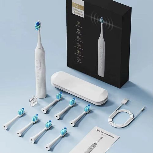 Brosse à dents électrique ultrasonique, Mode Six vitesses, cheveux doux pour la maison, chargement USB, nettoyeur de dents étanche pour adulte, ensemble automatique pour Couple