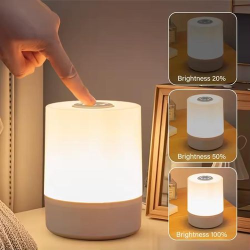 Lampe de chevet LED tactile, lampe de table de chevet dimmable, lampe de lecture LED rechargeable, éclairage de chambre, décoration de salon