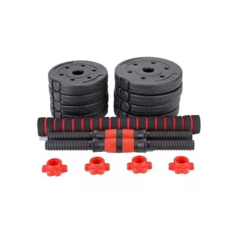 HALTÈRES 20kg 2 en 1 Ajustable - Disque En Plastique Sans coffret