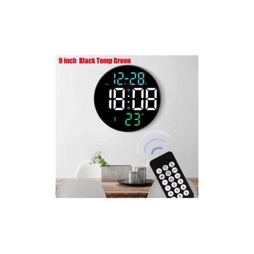 Magnifique Horloge murale numérique LED avec télécommande, affichage électronique, grand écran, température, date, jour, décoration de salon