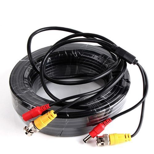 Câble 2 En 1 BNC Et Alimentation Pour Caméra HD - 15m - Noir