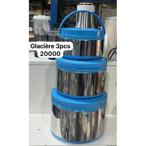 Glacière Thermos 3 Pièces Bleue