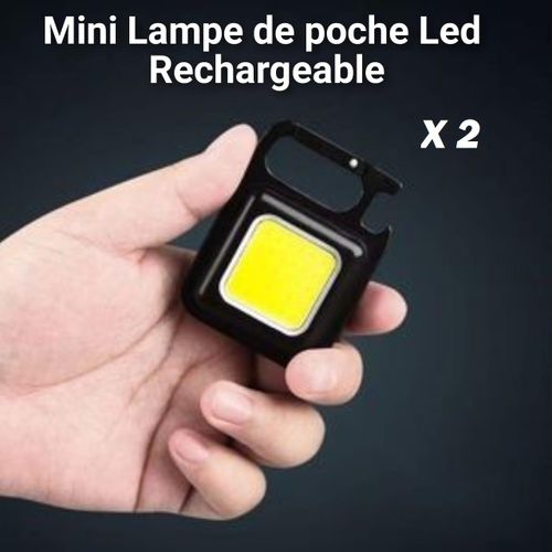 Lampe de poche LED mini rechargeable Lot de 2