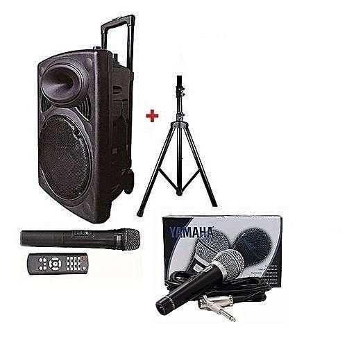 D-12 Baffle Amplifier + 2 Microphones Noir