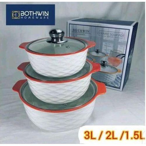 KIt De 3 Ensemble Soupières Avec Couvercle