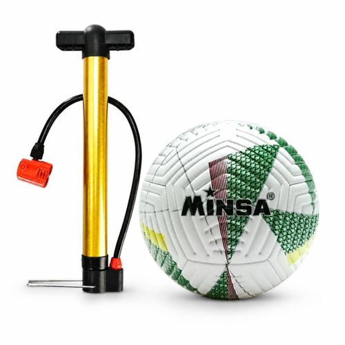 Ballon de Football + Pompe à Air Manuelle – Kit Complet pour Entraînement et Loisirs