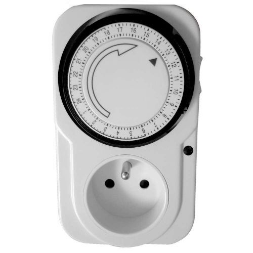 Programmateur Mécanique Journalier / 24h - Blanc - Garantie 1 An