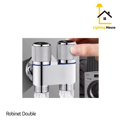 Robinet Double Sorties-En Inox-Moderne-Modèle à tête rotatif-Pour shattaf & autres