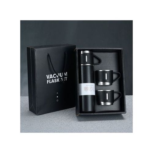 Thermos En Acier Inoxydable-500 Mi Avec 2 Tasse-noir