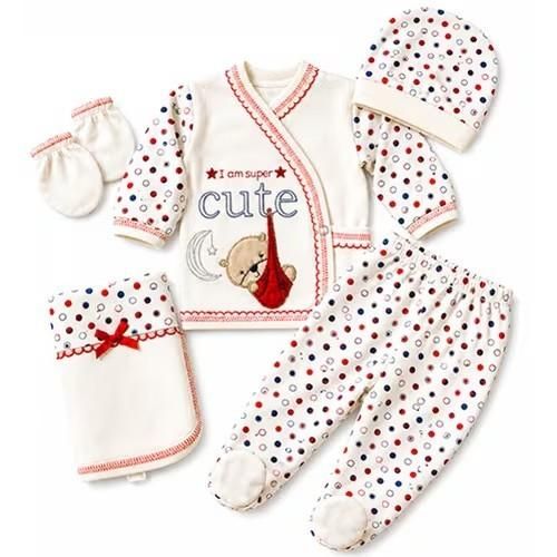 Kit de naissance bébé – 5 pièces Cute - Rouge