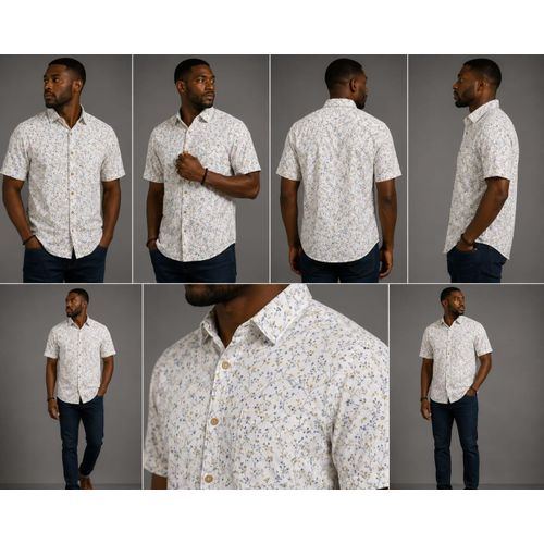 CHEMISE HOMME FLORALE PREMIUM – MANCHES COURTES
