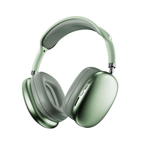 P9 Pro Casque de sport sans fil Bluetooth, Casque supra-auriculaire sans fil avec micro et réduction de bruit, Vert