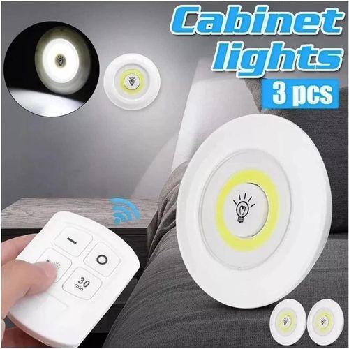 Veilleuses LED mini COB sans fil à détection – Avec télécommande tactile