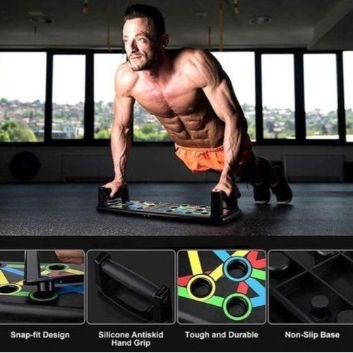 Planche d'exercices pliable multifonctionnelle pour triceps et épaules, planche de pompes pliable, équipement de musculation à domicile