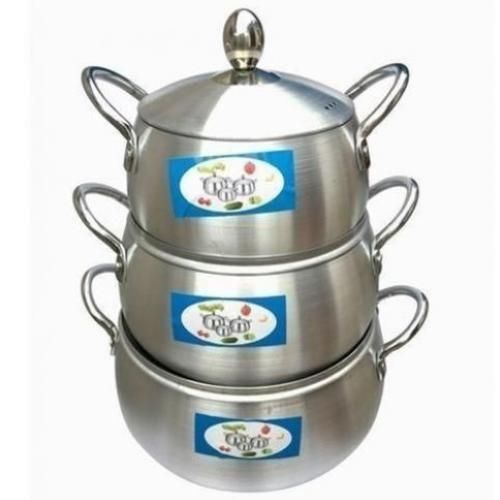 Casserole Aluminium - 3 Pièces - Argent