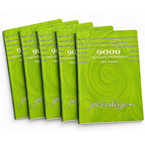 Cahier Travaux Pratiques 160 Pages – Lot de 5 pour École, Collège et Lycée