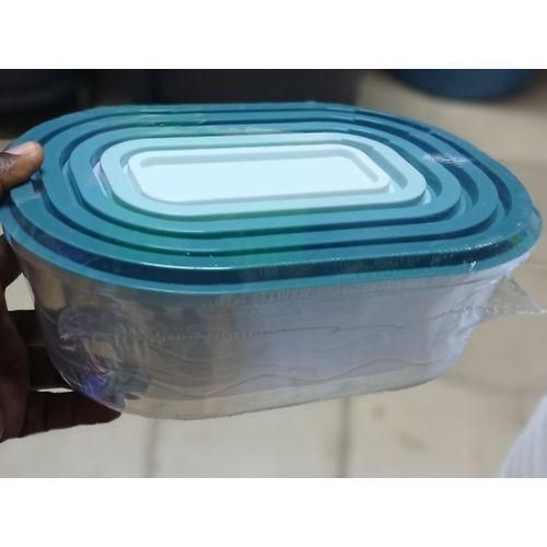 Lot de 5 Bols plastique conservation Alimentaire