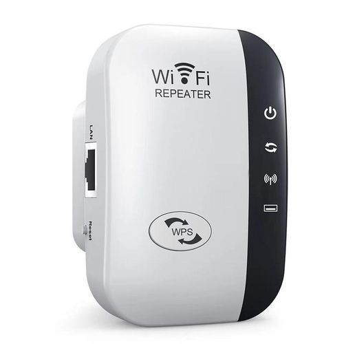 Répéteur WiFi 2.4G 300Mbps Port RJ45 Amplificateur de signal Extenseur-Blanc
