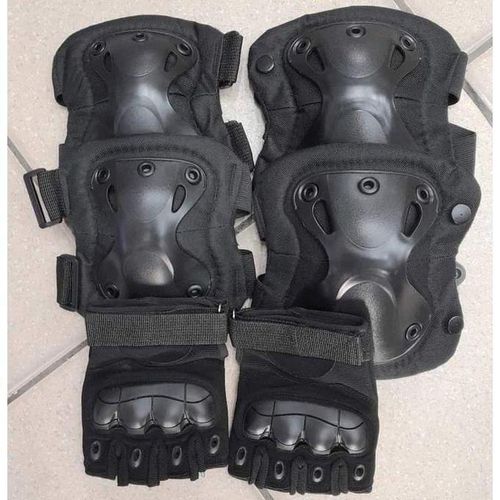 Agréable kit de protection genouillères coudières et gants