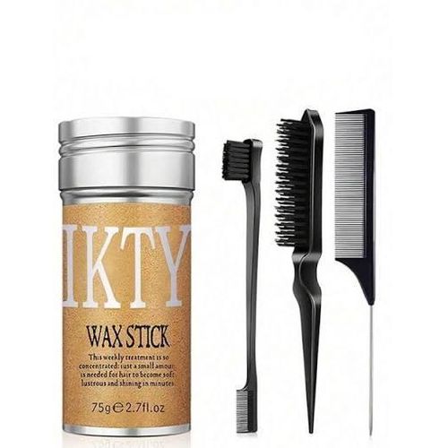 Gel Lisseur Et Kit Peigne à Queue & Brosse Pour Cheveux Double Embout